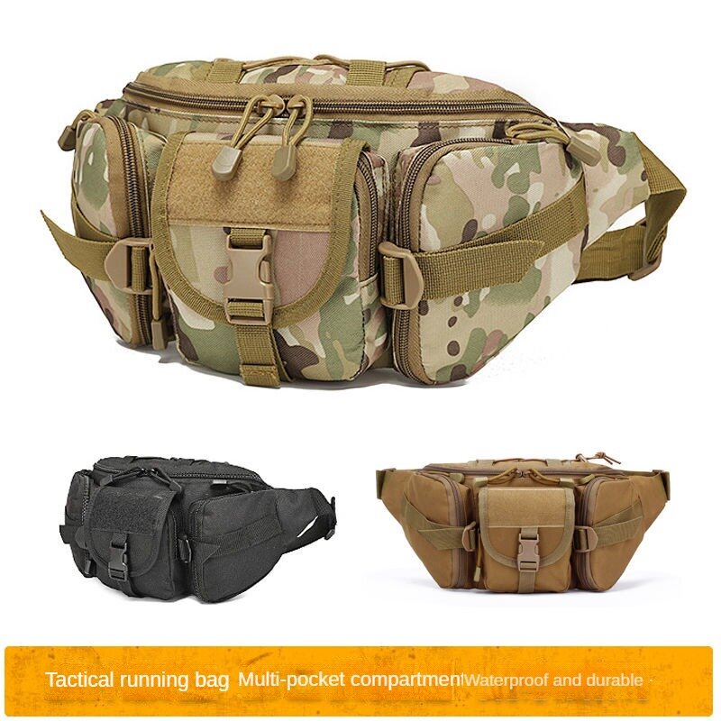 Marsupio da esterno tattico da uomo impermeabile Molle Camouflage caccia escursionismo arrampicata Nylon cellulare cintura Pack borse da combattimento