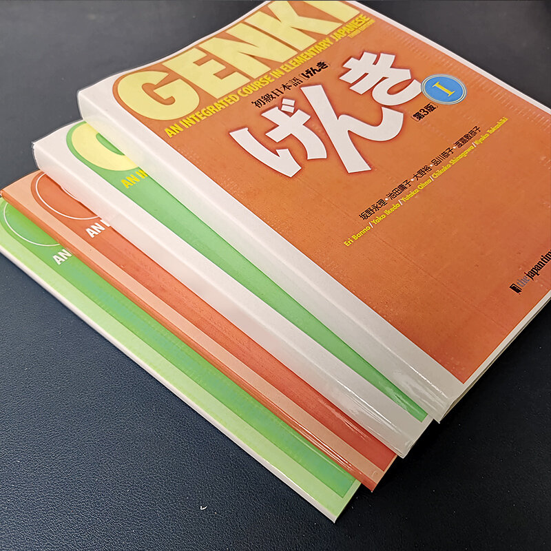 Genki I II Japanese Ple, Elementary Wag3rd Edition Textbook Workbook, answer Course Learning Japanese and English Cleaning