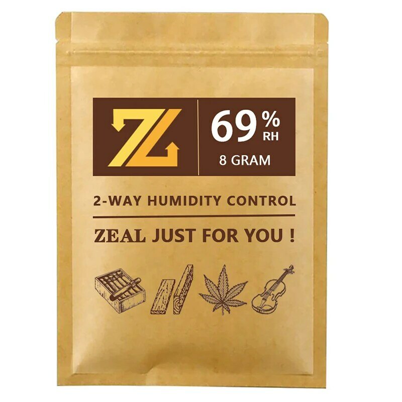 Packs de umidade, sacos umidificadores para charutos, controle de umidade 2 vias, 62%, 8 gramas, 69%