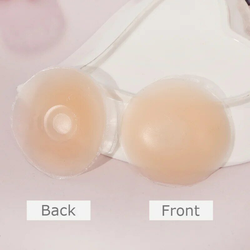 Copricapezzoli in Silicone riutilizzabile adesivo per reggiseno da donna petalo di seno senza spalline reggiseno invisibile per seno Pasties per petto femminile