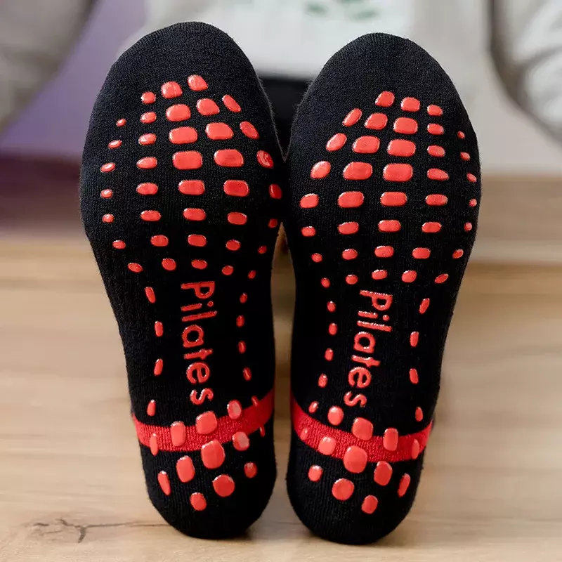 Calzini da Yoga di grandi dimensioni calzini sportivi da palestra in Silicone antiscivolo da donna calzini da Pilates traspiranti in cotone Unisex da uomo