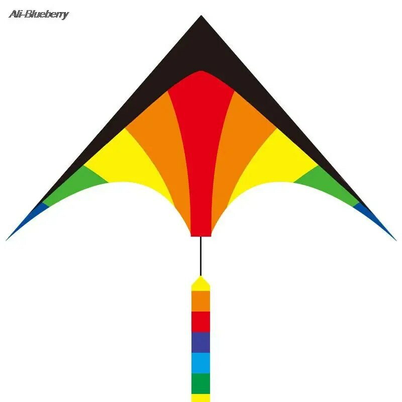 Large Colorful Prairie Kite Flying Toys For Children Kites Handle Line Outdoor Sports Kites Nylon Professional Kites