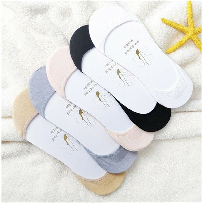 Calcetines tobilleros invisibles de algodón para mujer y niña, medias tobilleras de corte bajo, Color caramelo, venta al por mayor, Harajuku, verano y otoño