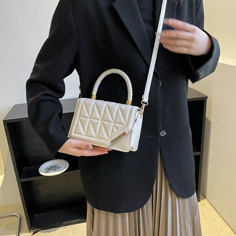 2023 New Fashion Shoulder Bag Plaid PU Leather Ladies Handbags Designer Crossbody Bags For Women
