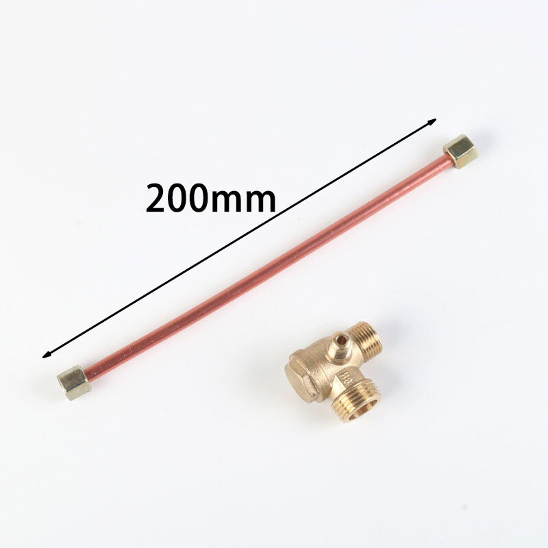 200/400/600mm Air Compressor Check Valve And Exhaust Tube With 3-Port G1/8 Zinc Alloy Air Compressor Parts Accessories Kit