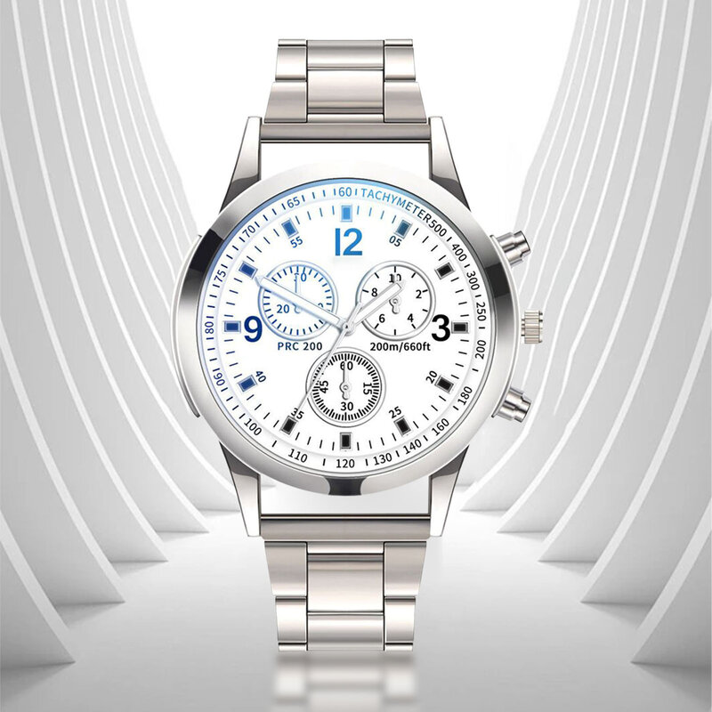 Męski zegarek z mechanizmem kwarcowym wodoodporny elegancki zegarek odporna na zarysowania do codziennego użytku w interesach