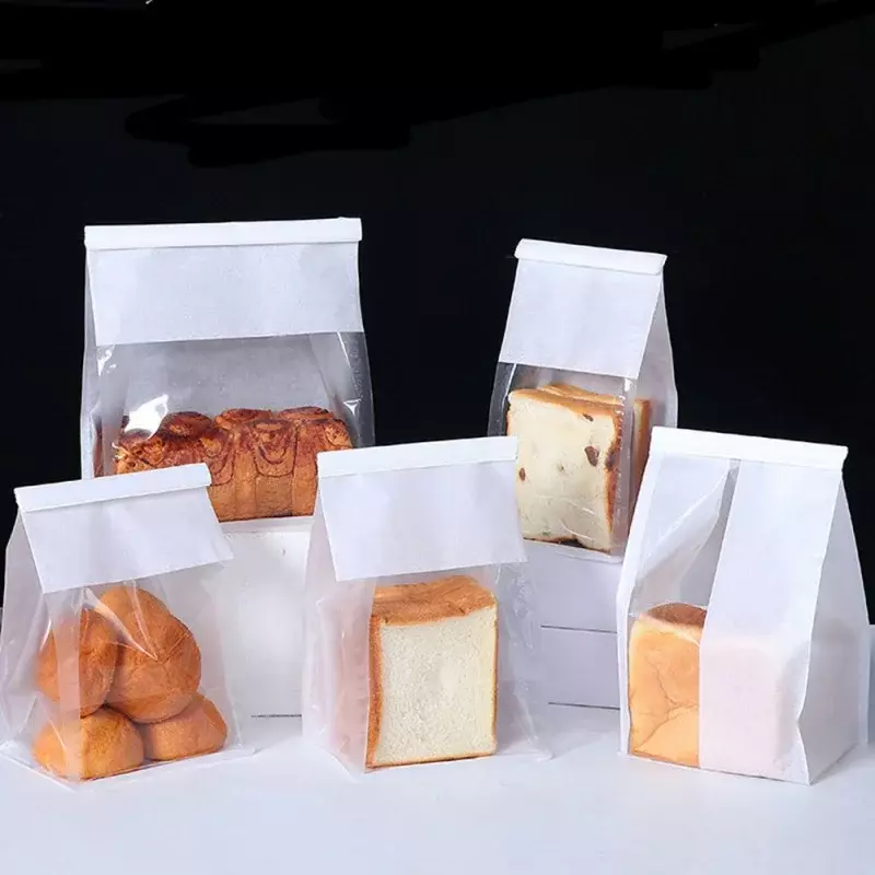 Caja de ventana de PVC de papel Kraft para dulces, embalaje de pastelería con plástico, calidad de producto personalizado