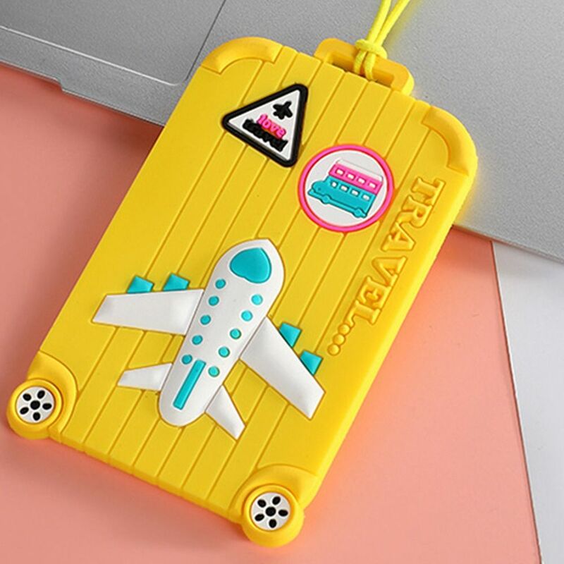 Handtaschen etikett Urlaubsreise Reise zubehör Silikon Gepäck anhänger Aluminium legierung Auflistung Bordkarte Flugzeug koffer anhänger
