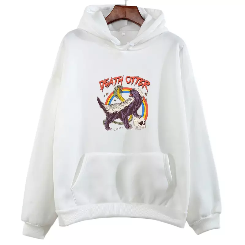 Otters Bedrukte Hoodie Hoge Kwaliteit Fleece Sweatshirts Origineel Patroon Hoody Vrouwen/Heren Herfst Winter Sweatwear Anime Kleding