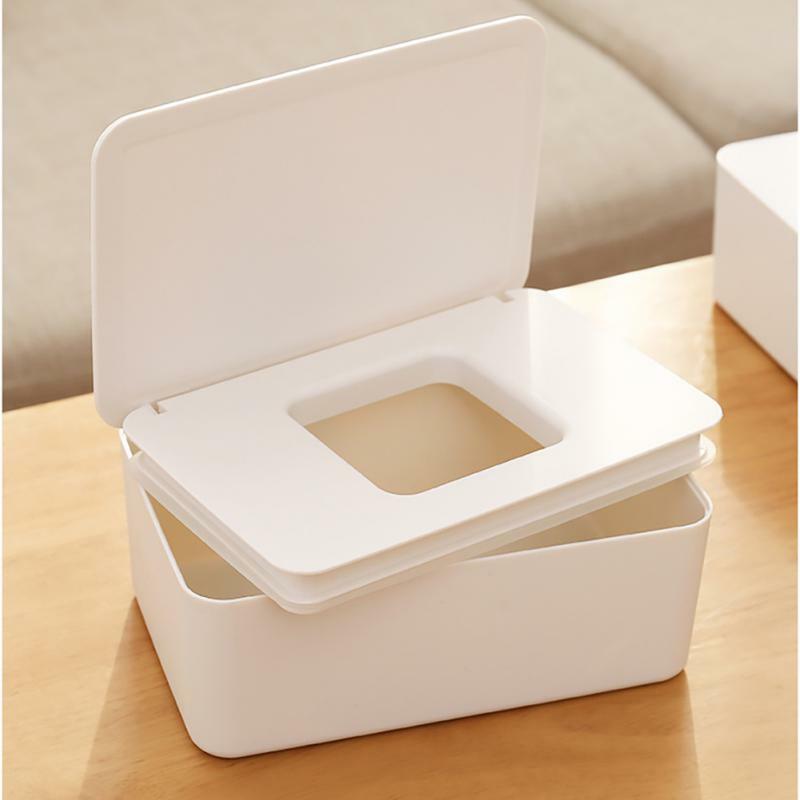 1PCS Wet Wipes Dispenser Holder with Lid Dustproof Tissue Storage Box for Home Office C6UF