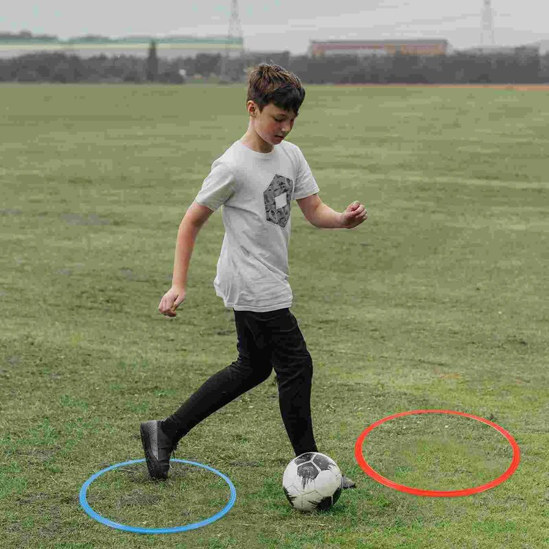 6ชิ้นแหวนฝึกความคล่องตัวในการเล่นฟุตบอลอุปกรณ์ latihan Sepak Bola เอบีเอส