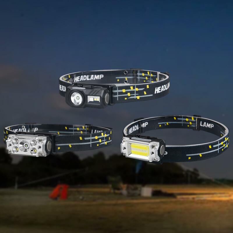 Scheinwerfer 5 Beleuchtungs modi Arbeits lampe verstellbare Stirnband Stirn lampen LED-Scheinwerfer zum Laufen Camping Angeln Jagd Gehen