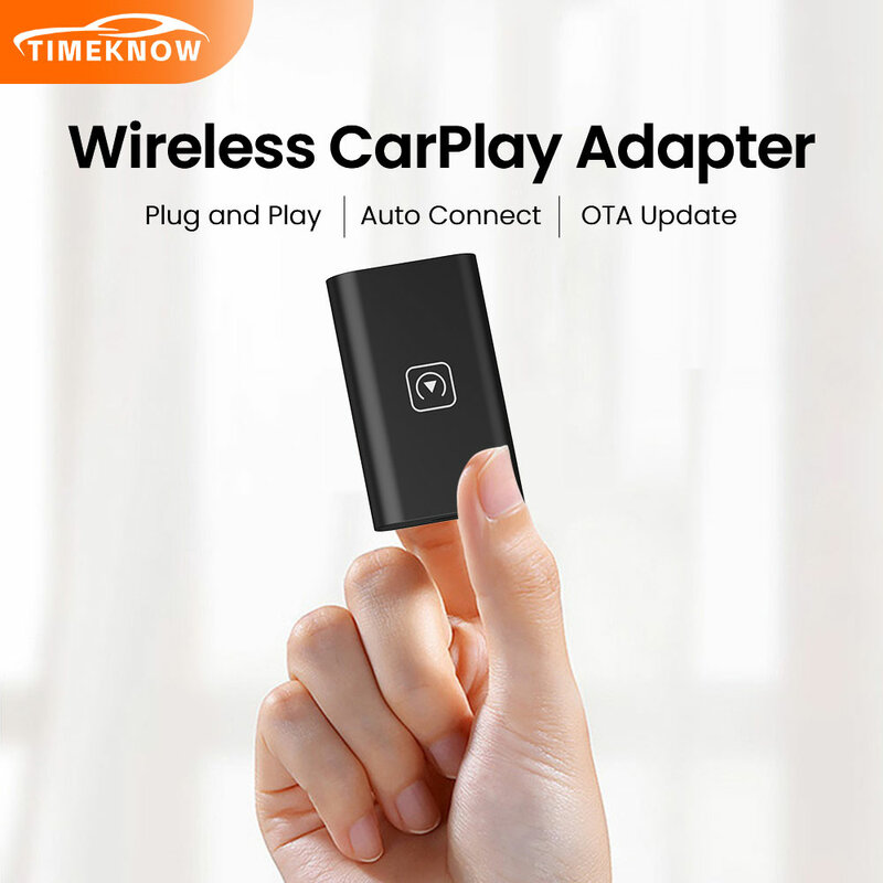 TIMEKNOW-adaptador inalámbrico CarPlay para Iphone, dispositivo con cable OEM, USB, Dongle, Android, conexión inalámbrica automática