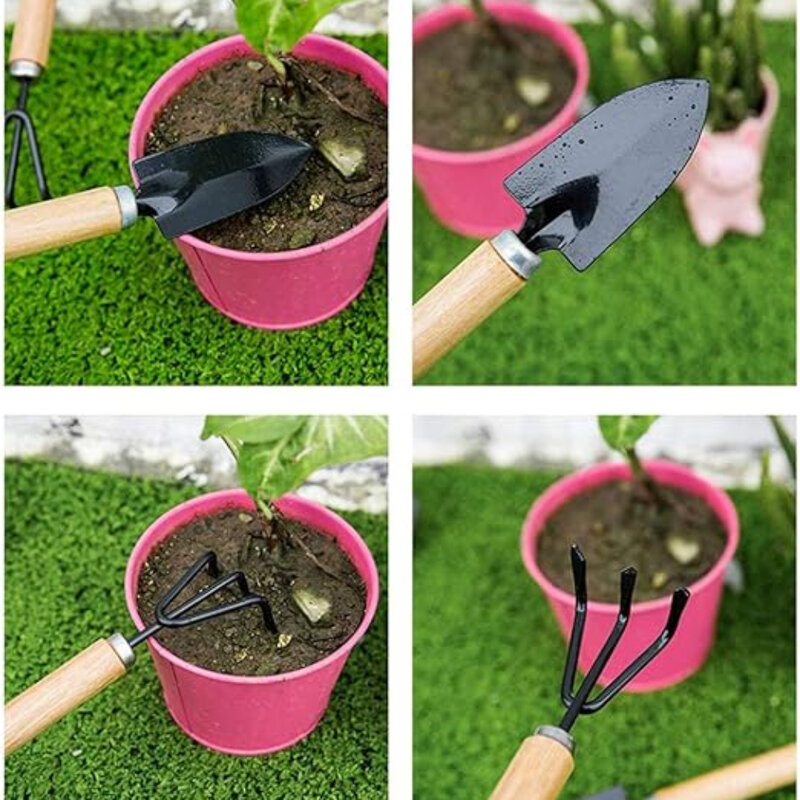 Juego de herramientas de jardinería, 3 piezas, bonsái, Mini herramientas de jardinería para macetas, plantas y plántulas de jardín