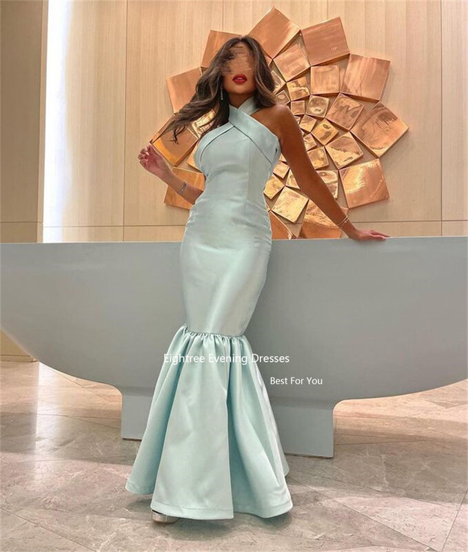 Eightree-Robe de soirée sirène vintage, robes longues licou de Dubaï, robe de gala éducative, robe formelle, 2022