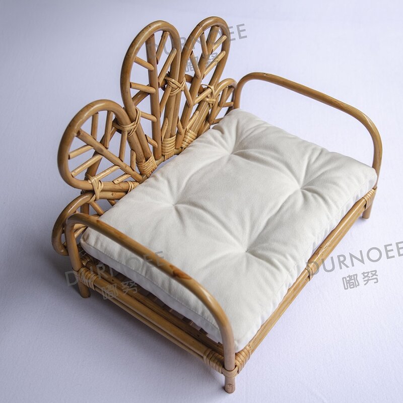 Newborn Bed Chair Newborn Photography Props Retro Basket Baby Photography Mat  Infant Pose Cushion Shooting Studio Accessories