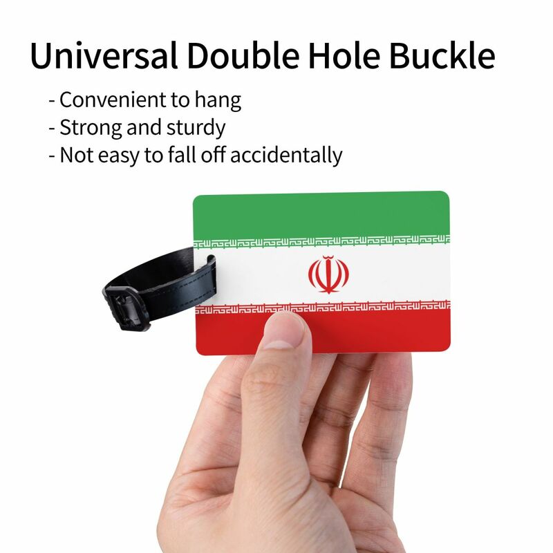 Vlag Van Iran Bagagelabels Voor Reiskoffer Privacy Cover Id Label