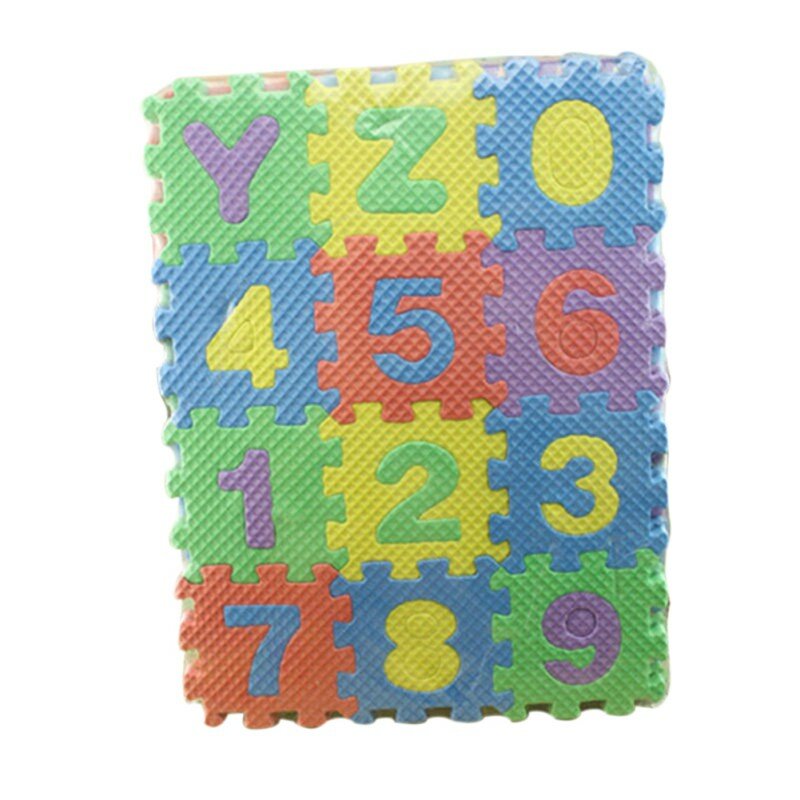 Mini esteras de rompecabezas para bebé, juguete educativo con alfabeto y número, Alfombra de juego de espuma suave para gatear, 36 unidades por juego