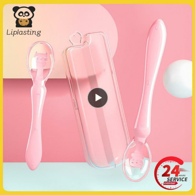 Newborn Baby Spoon Toddler Silicone Spoon Tableware Temperature Sensing Learning To Eat Training Spoon Infant Feeding Utensils