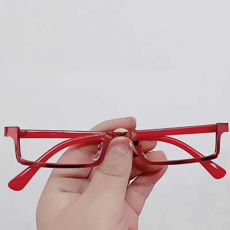 Anime Zenin Maki Cosplay Purple Half Frame Glasses Accessory Props Unisex Metal Rectangular Eyeglasses Decoration