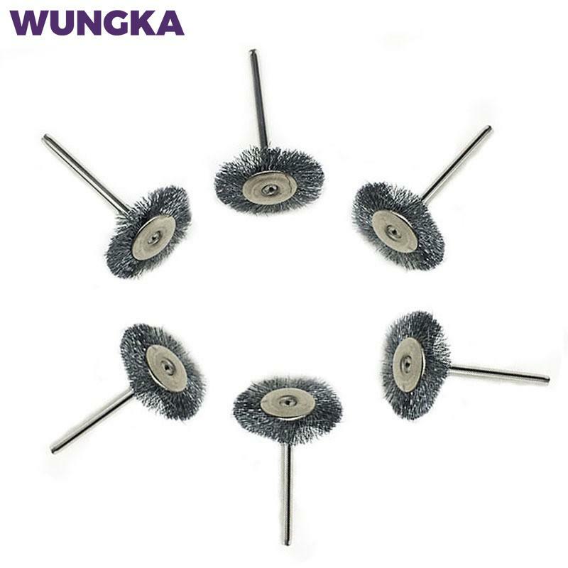 10pcs 2.35/3mm Shank Mini Stainless Steel Wire Wheel Brushes Grinder Rotary Polishing Drill Accessories For Dremel Brush Set