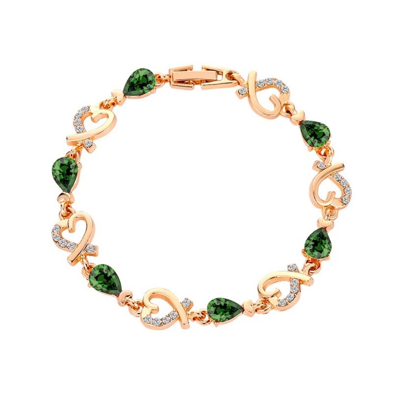 Nieuwe 5 Kleuren Mooie Armband Voor Vrouwen Kleurrijke Oostenrijkse Kristallen Hart Ketting Armband Voor Vrouwelijke Geschenken Groothandel 2020