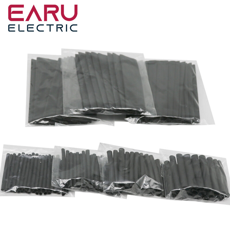 Fio elétrico Enrole Kit de sortimento Cable, Heat Shrink Tube, Sleeving Tubing, Encolhimento impermeável 2:1, Conexão Elétrica, 127Pcs