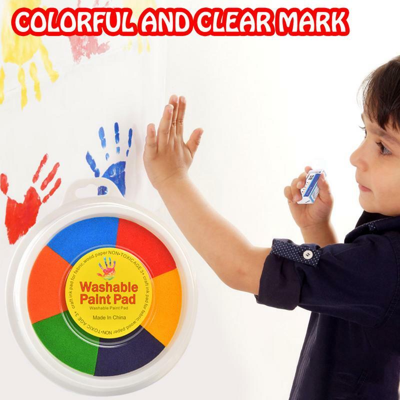 Washable Paint Pad Washable Multi-color Funny Finger Painting Art For Kids Finger Paint Pad Finger Painting Art For DIY Ink Pad