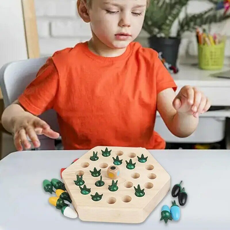 Color Matching Game For Kids Carrot Shape Color Sorting Memory Game Early Developmental Toy Montessori Educational Chess Board