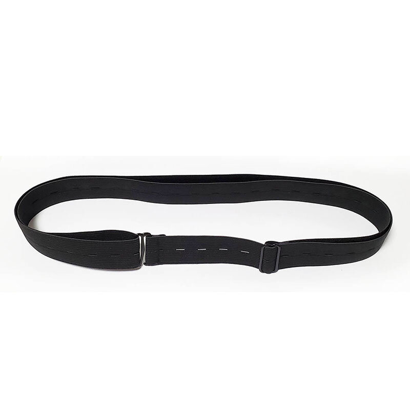 Cinturón de camisa para hombre y mujer, accesorio elástico y ajustable, antideslizante, con bloqueo, color negro, 2,5 cm/1 pulgada