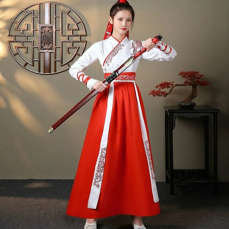 Hanfu estilo artes marciais para homens e mulheres, roupa tradicional chinesa, RPG antigo dos homens