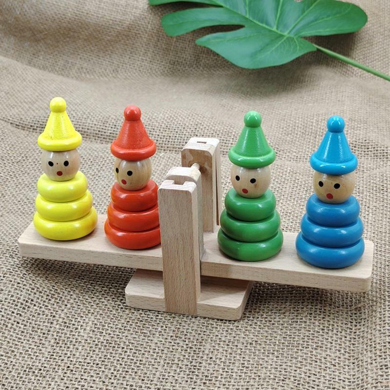 Zestaw do układania drewna w bloki do układania w stosy i klocki balansujące dla maluchów zestaw do układania drewniana zabawka i klocki balansujące dla dzieci