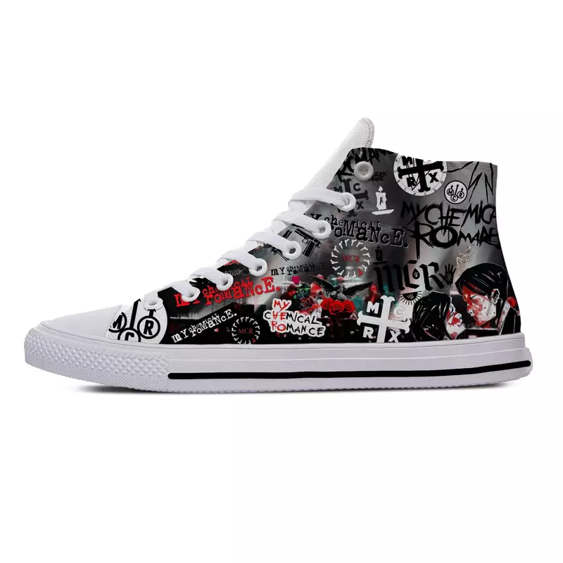 Hot Summer My Chemical Romance MCR Rock Band Funny Casual Shoes High Top Lightweight Men Women Sneakers Breathable Board Shoes