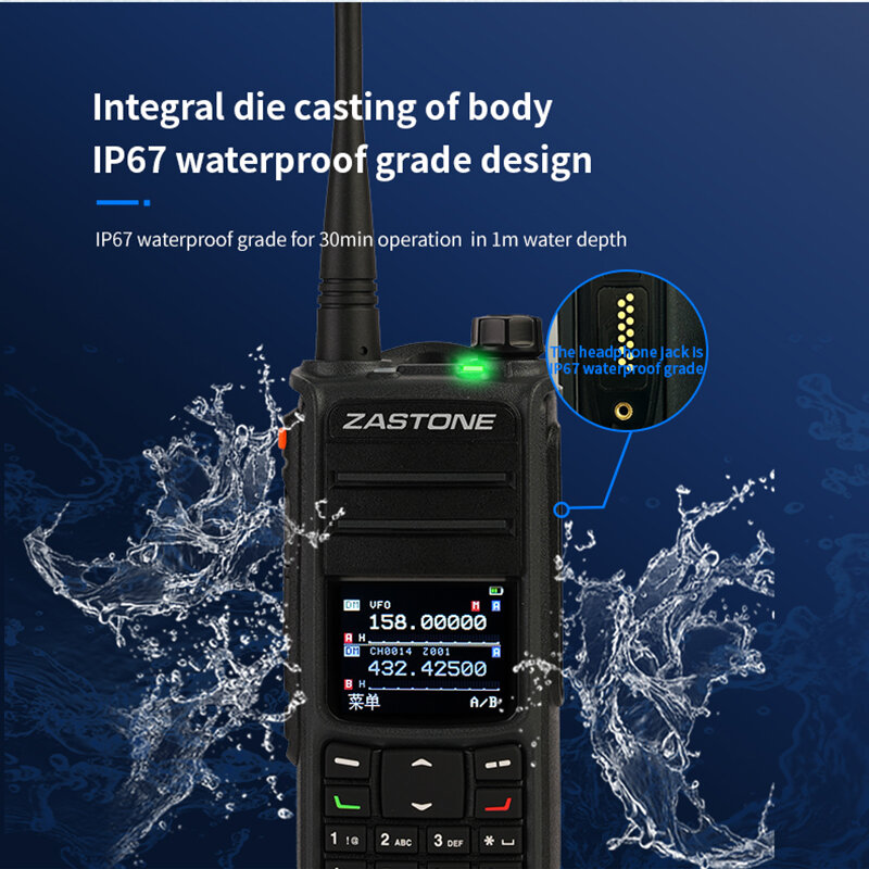 ZASTONE-walkie-talkie UV008 DMR, 1 piezas, Radio bidireccional, banda Dual, 10W, ranura de tiempo Dual, GPS