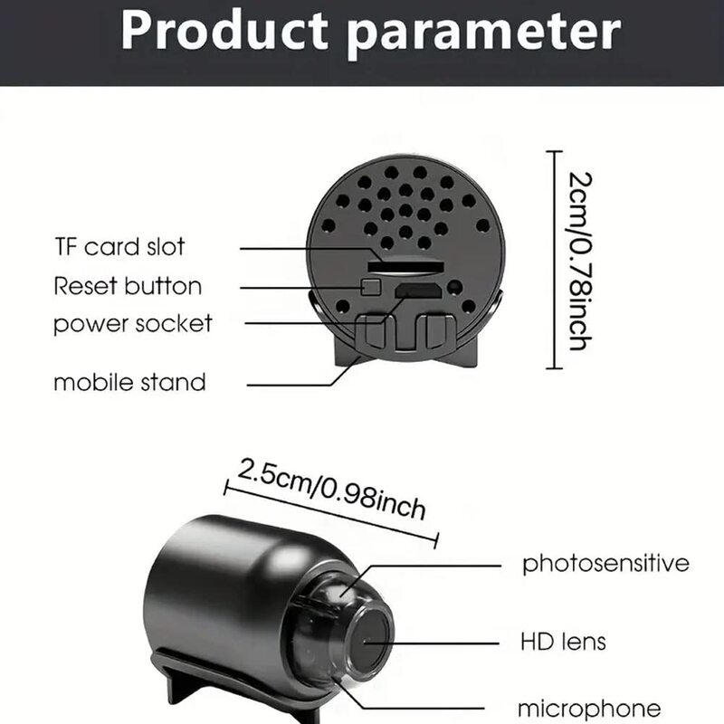 Mini caméra de surveillance IP WiFi sans fil, micro caméscope, enregistreur audio secret, caméra d'action DVR, HD 2024 P, 1080