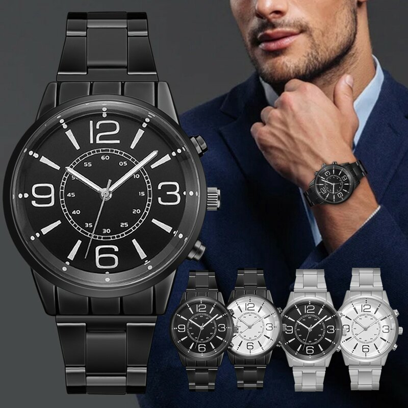 Men'S Watch Fashion Casual Watch Quartz Watch Steel Band Watch Wrist Watch Minimalist Quartz Watch Leather Strap Luxury Fashion