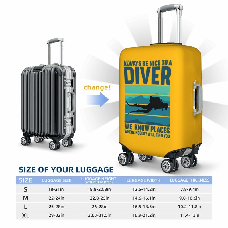 กระเป๋าเดินทางดำน้ำแบบซักได้สำหรับ18-32นิ้วผ้าคลุมกระเป๋าเดินทาง