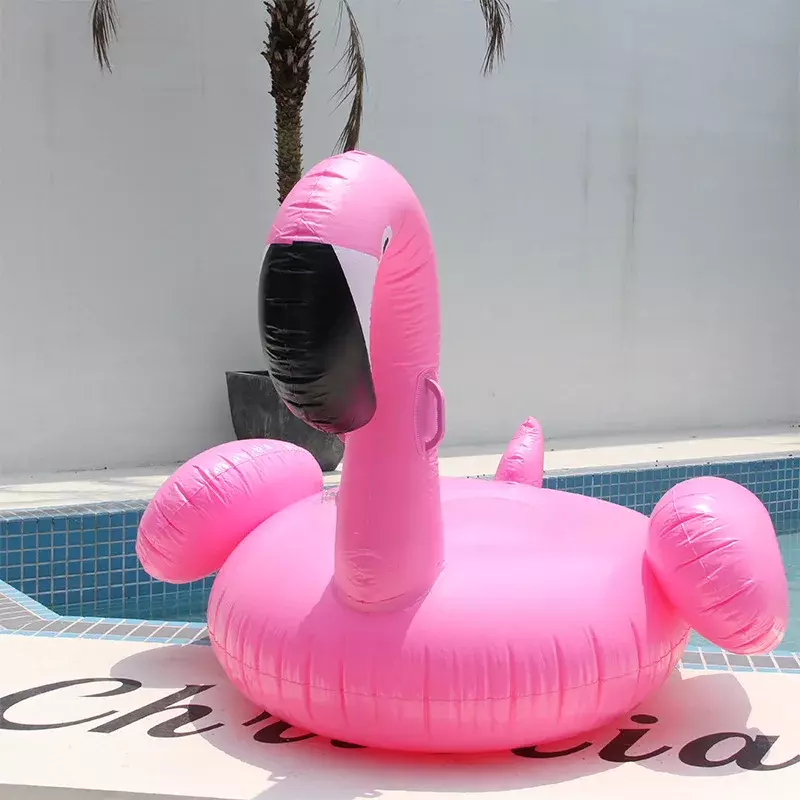 Flutuador inflável da piscina do flamingo do ouro rosa, Anel de natação, Brinquedos para festas na piscina