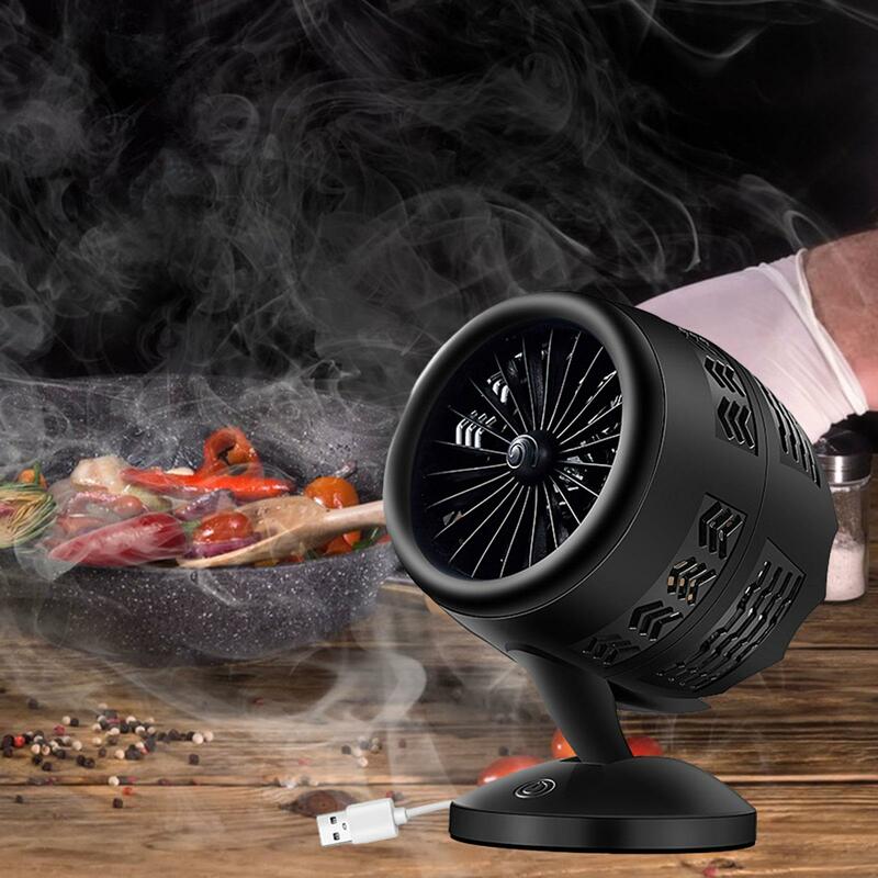 Countertop Kitchen Exhaust Fan Replaceable Filter USB Powered Strong Suction Mini Cooker Hood for RV Home Frying Hot Pot