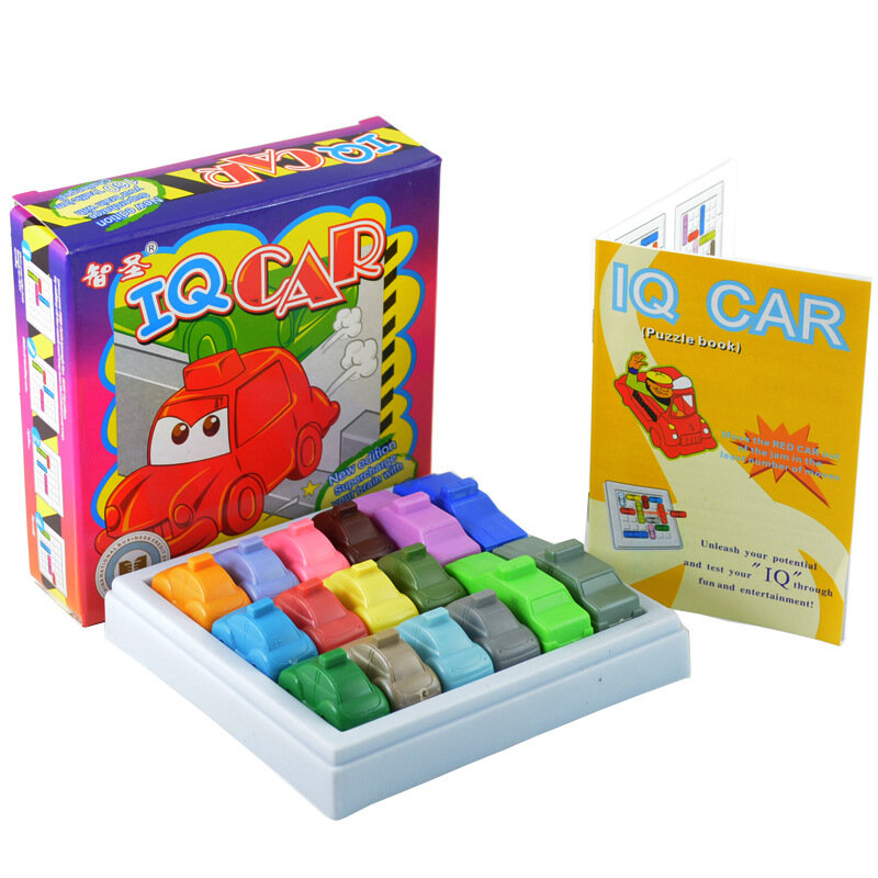 Juego de lógica educativo para niños y adolescentes, juego de mesa de coche IQ para Escape de Gridlock en el estacionamiento, color aleatorio