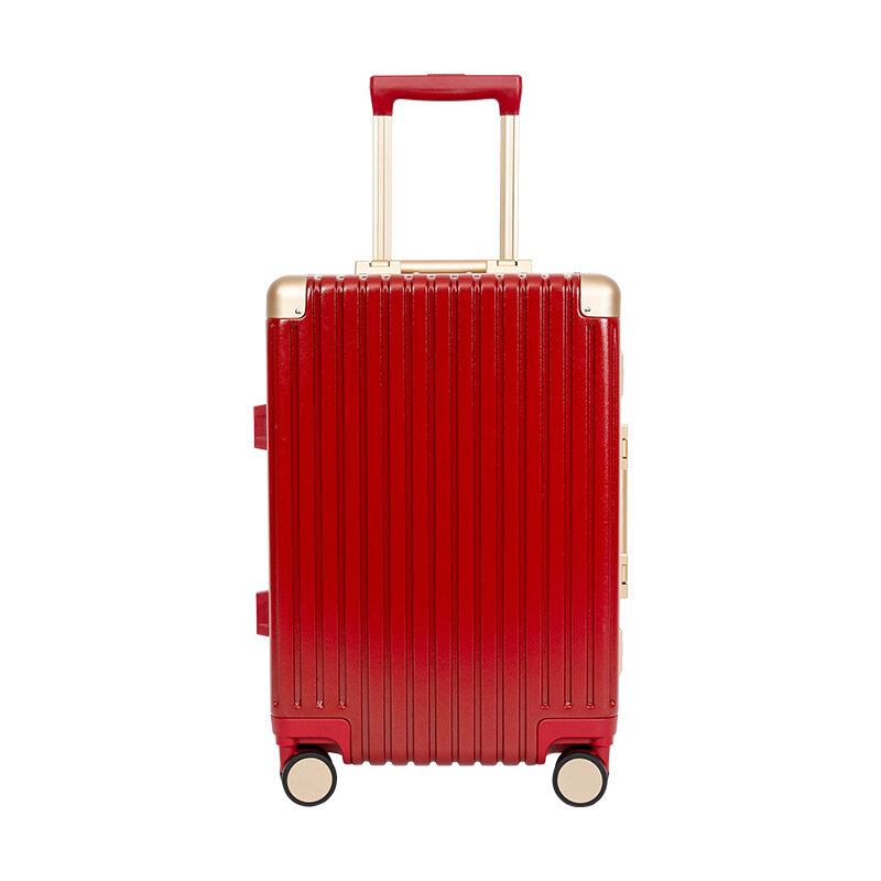 PLUENLI aluminiowa rama ze stopu bagażu uniwersalne koło biznesowe podręczny bagaż Tsa Tsa zamek walizka