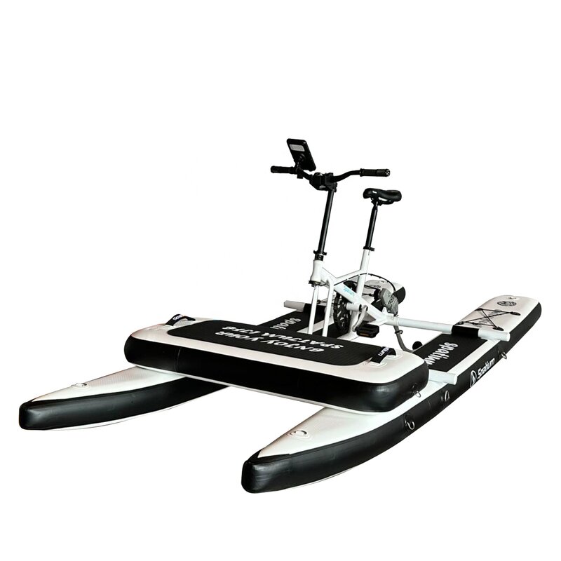 Nuovo arrivo gonfiabile galleggiante bici d'acqua ciclo gonfiabile pedalò bikeboat in vendita