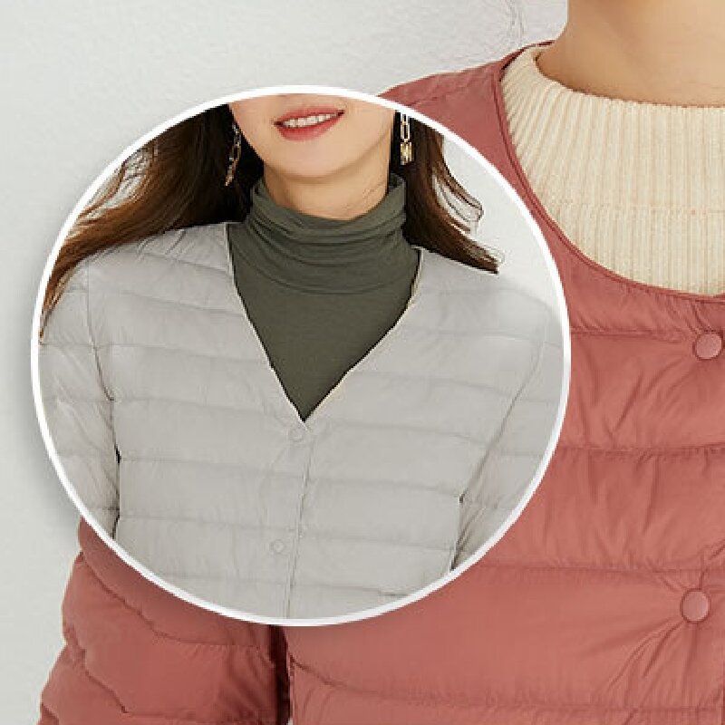 90% 화이트 덕다운 여성용 초경량 패커블 라인 재킷, 최고급 보온 패딩 코트, 2023 가을 겨울 신상