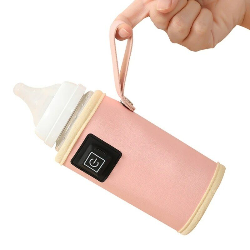 F62D Scaldabiberon USB portatile Borsa scaldalatte isolata Borsa isolante Assicurati che tuo bambino abbia sempre latte caldo