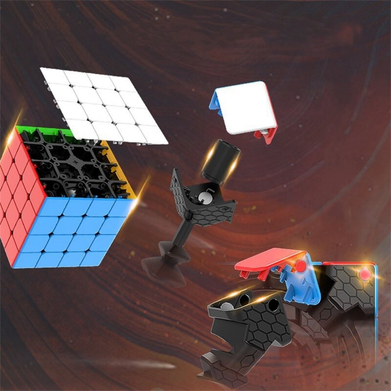 Układ Słoneczny DianSheng S4M Magnetyczna kostka prędkości Bez naklejek Profesjonalna kostka Fidget 4x4x4 Cubo Magico Puzzle Cube