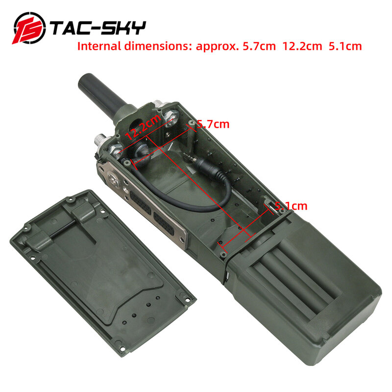 TS TAC-SKY Tactical Military AN/PRC 163 Harris Virtual Box Built-in Yaesu Vertex Plug for Tactical 6 Pin Ptt Military Adapter