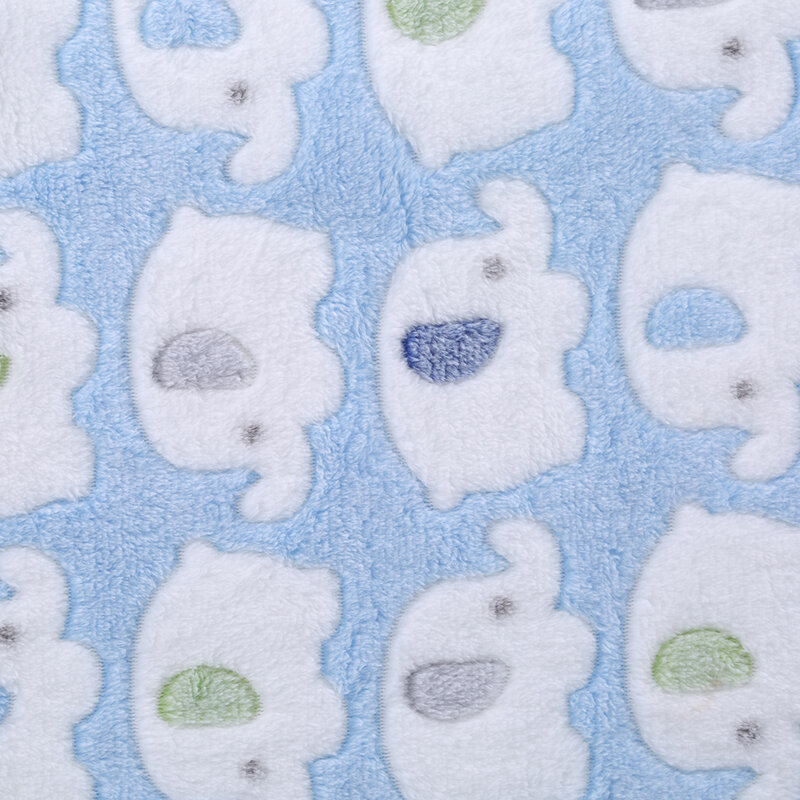 Cobertor bonito dos desenhos animados do elefante, edredão do condicionamento de ar, travesseiro de veludo coral, produtos recém-nascidos, uso duplo