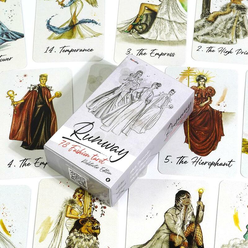 10.3*6cm Runway Tarot 78 card fashion style tarot A fragrante identità che lingers verso l'interno Fortune Telling Game strumenti di divinazione