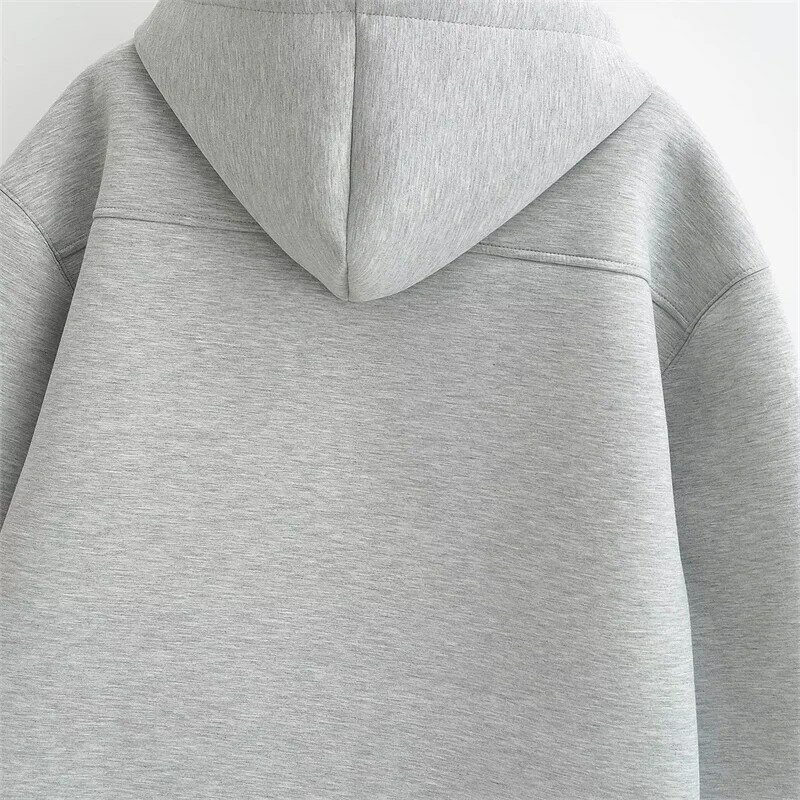 KEYANKETIAN Winter New Women's Zipper Hoodie High Street Unisex style Double Pockets Oversize Loose Sweatshirts Outerwear Top