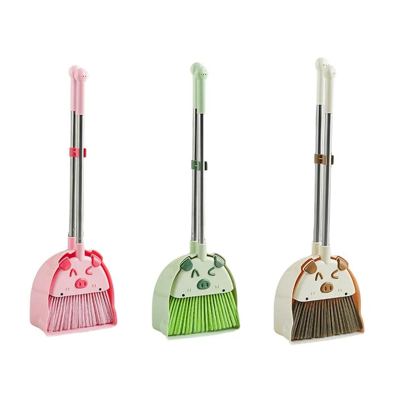 Small Broom and Dustpan Set Cleaning Sweeping Play Set for Toddlers Girls